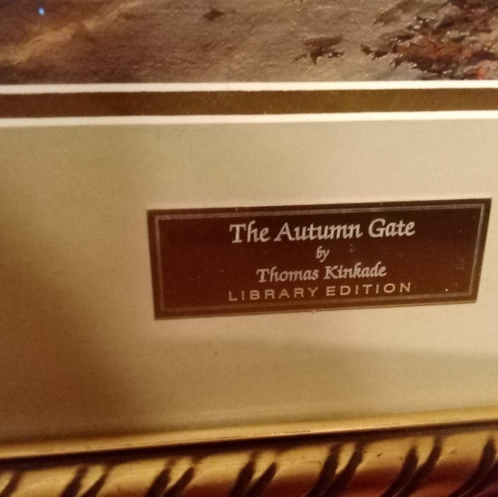 Thomas Kinkade Autumn Gate Library Edition Framed Art Print Vintage Wall Decor - Picture 6 of 12
